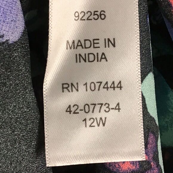 Jessica London Womens 12W Floral Sleeveless Tunic Top Multicolor Lightweight - Picture 2 of 10